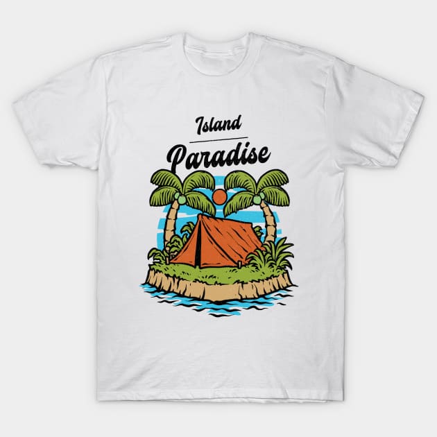 Island Paradise Tropical T-Shirt by Tip Top Tee's